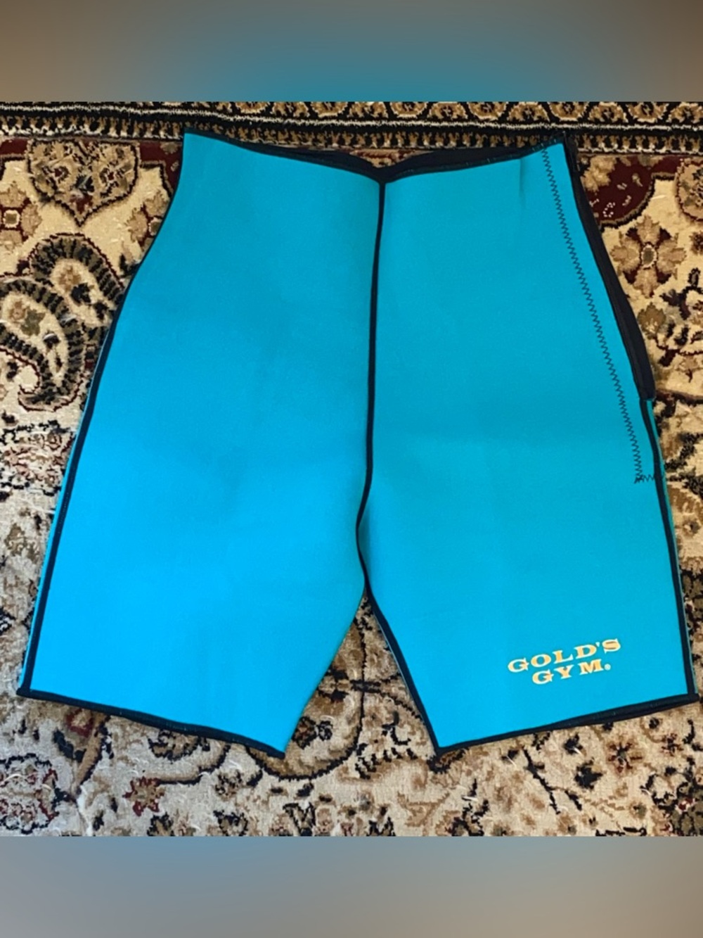 Gold's Gym Neoprene Bright Turquoise Workout Fitness Shorts Men’s size Medium NW